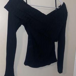 Romwe Asymmetrical black top
